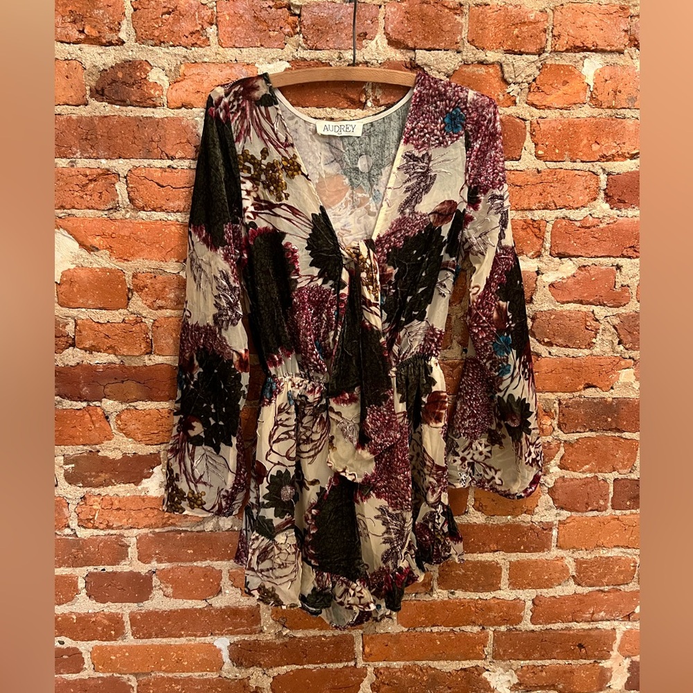 Velvet Floral Romper